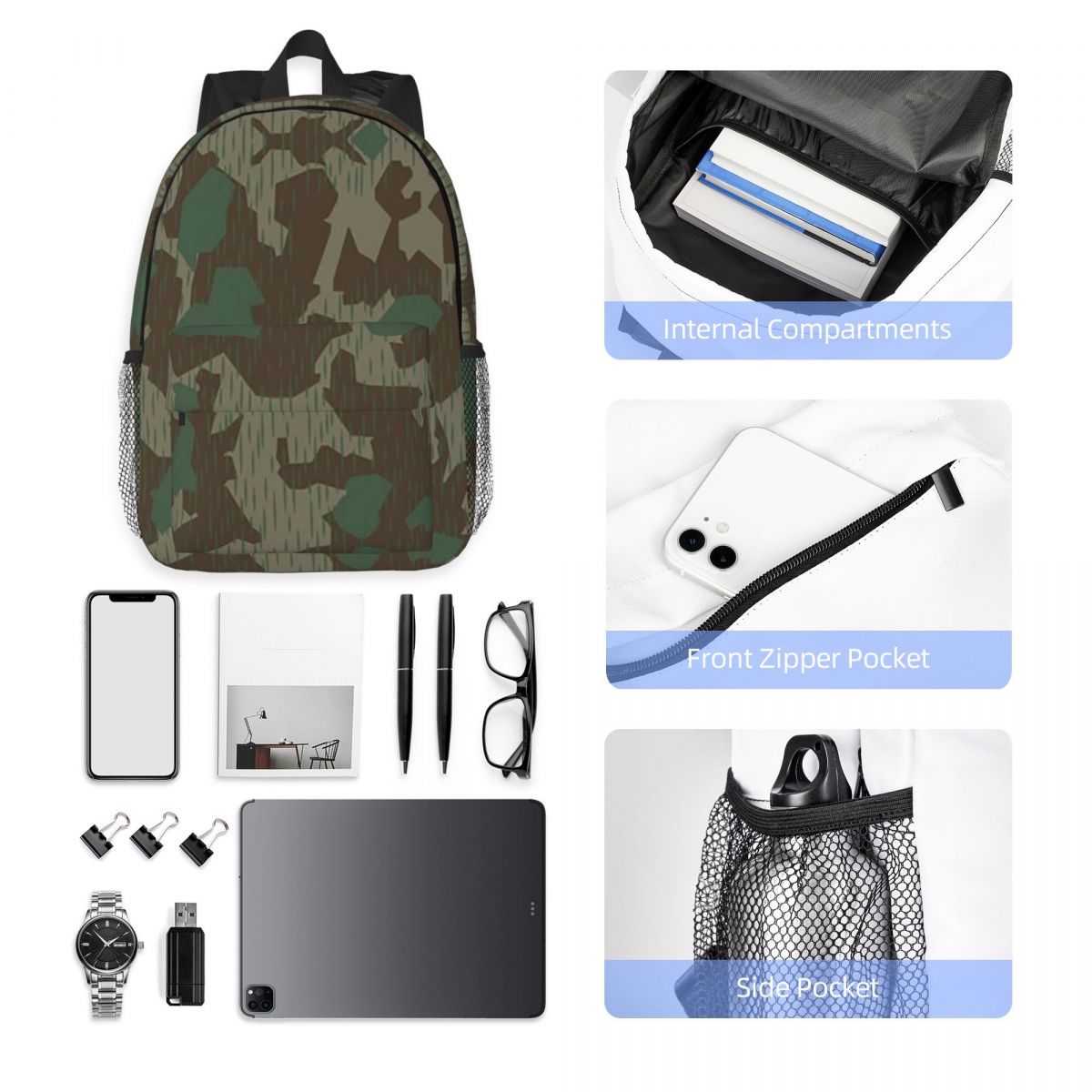 Women Bags Germany - Zaino mimetico Splittertarn della Germania della